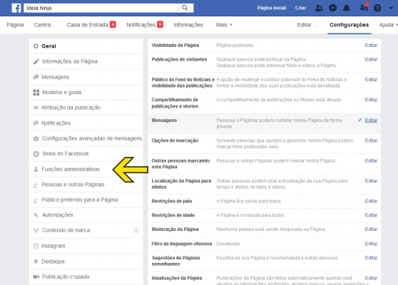 Adicionar um novo administrador a sua página no Facebook Ideia Ninja